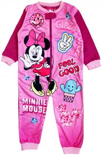 Dievčenské pyžamo overal Feel Good Minnie Mouse 104 / 3–4 roky, Tmavo ružová