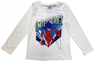 Dievčenské tričko s dlhým rukávom United Miraculous 146 / 10–11 rokov, Biela