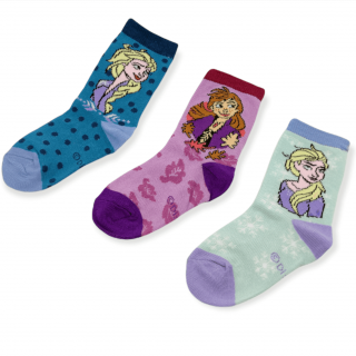 Dievčenské vysoké ponožky Color Frozen - 3 ks 19–22