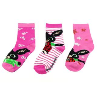 Dievčenské vysoké ponožky Pásiky Bing - 3 ks 23–26