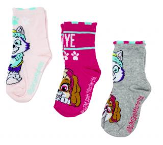 Dievčenské vysoké ponožky Skye a Everest Paw Patrol - 3 ks 27–30