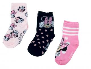 Dievčenské vysoké ponožky Smile Minnie Mouse - 3 ks 23–26