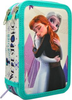 Dievčenský trojposchodový peračník s náplňou Frozen