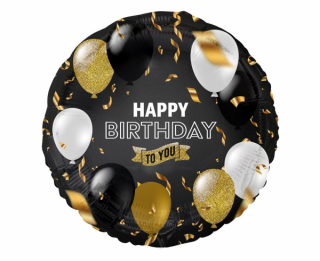Fóliový balón 18  - Gold Birthday