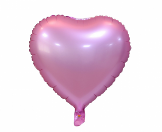 Fóliový balón 18  - Srdce matná ružová