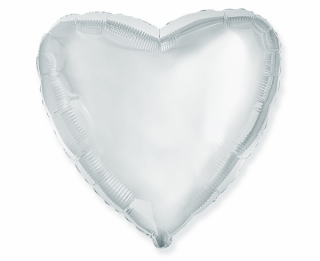 Fóliový balón 32  - Strieborné srdce