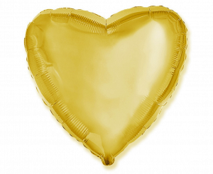 Fóliový balón 32  - Zlaté srdce