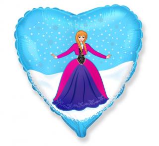 Fóliový balón srdce 18  - Anna Frozen