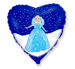 Fóliový balón srdce 18  - Elsa Frozen