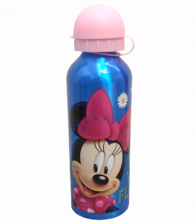 Hliníková fľaša na pitie Minnie Mouse 500ml Modrá