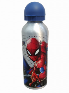 Hliníková fľaša na pitie Spider-man 500ml Sivá