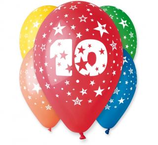 Latexové balóny číslo 10 mix farieb - na hélium - 5 ks