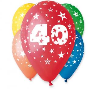Latexové balóny číslo 40 mix farieb - na hélium - 5 ks