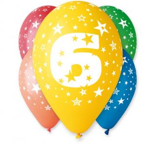 Latexové balóny číslo 6 mix farieb - na hélium - 5 ks