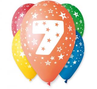 Latexové balóny číslo 7 mix farieb - na hélium - 5 ks