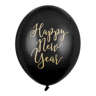 Latexové balóny Happy New Year 12  - 6 ks