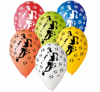 Latexové balóny na hélium Futbalový hráč - 5 ks