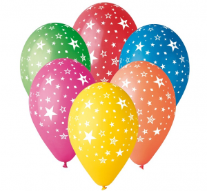 Latexové balóny na hélium Hviezdy 12  - 5 ks