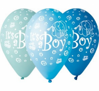 Latexové balóny na hélium It's a Boy - 5 ks