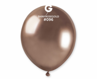 Latexový balón  Shiny  5  / 13 cm - ružovo-zlatá