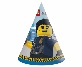 Papierové klobúčiky Lego City - 6 ks