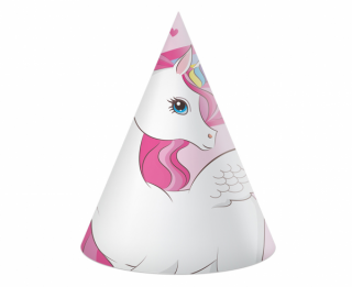 Papierové klobúčiky Magical unicorn - 6 ks