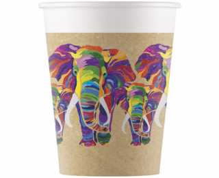 Papierové poháre Elephant - 8 ks / 270 ml