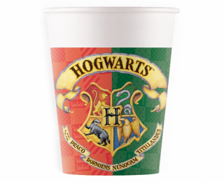 Papierové poháre Harry Potter Hogwarts Houses - 8 ks / 200 ml