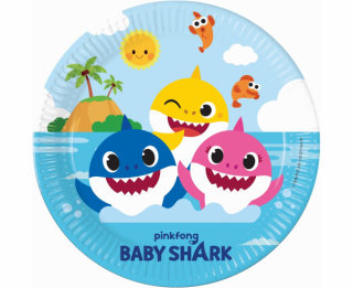 Papierové taniere Baby Shark - 8 ks / 23 cm