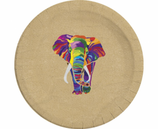 Papierové taniere Elephant - 8 ks / 23 cm