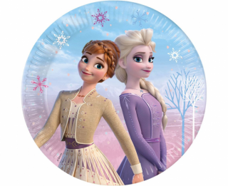Papierové taniere Frozen Anna a Elsa - 8 ks / 23 cm