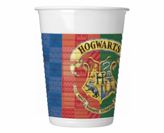 Plastové poháre Harry Potter Hogwarts Houses - 8 ks / 200 ml