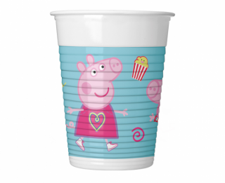 Plastové poháre Peppa Pig - 8 ks / 200 ml