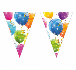 Vlajky na párty Sparkling Balloons - 230 cm