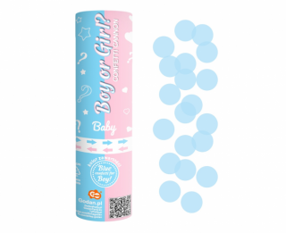 Vystreľovacie konfety - Boy or Girl - 15 cm Modrá