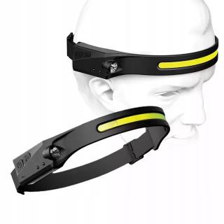ActivePlus svietidlo na čelo z COB pásom diód a bočným reflektorom - čelovka