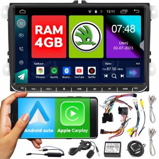 Autoradio navigace 2DIN NCS RS-405Q4 9  Škoda Android Apple 4GB RAM GPS