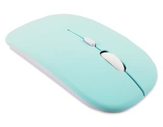 Bezdrátová počítačová myš 2.4G pro PC, IPAD, IPHONE Barva: Tyrkysová