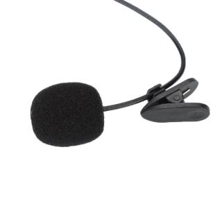Mikrofón s klipsou NCS k  handsfree stereo vstup mini jack 3,5 mm černý
