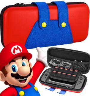 Obal odolný kryt pouzdro Mario, Luigi na Nintendo Switch, Nintendo Switch OLED limitovaná edice Barva: Červená
