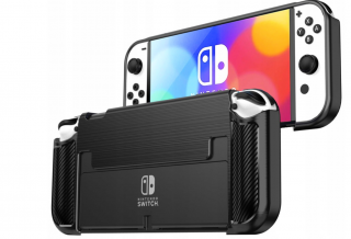 Obal odolný kryt pouzdro na Nintendo Switch, Nintendo Switch OLED Carbon Case