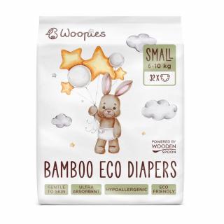 Detské bambusové EKO plienky Woopies SMALL (6 - 10 kg), 32 ks