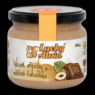 Lieskové orechy a mliečná čokoláda Lucky Alvin nátierka