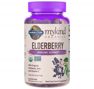 Mykind Organics Elderberry gummy - Čierna baza, 120 gumídkov