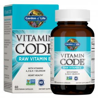 Vitamin Code RAW Vitamín E, 60 kapsúl