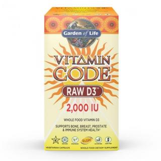 Vitamín D3 Raw 2000IU, 60 kapsúl