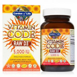Vitamín D3 RAW 5000IU, 60 kapsúl