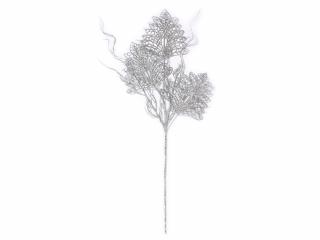 List stříbrný s glitry 70 cm