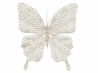 Motýľ na klipe champagne 20 x 19,5 cm