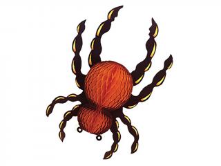 Pavúk papierový čierno-oranžový 41 cm